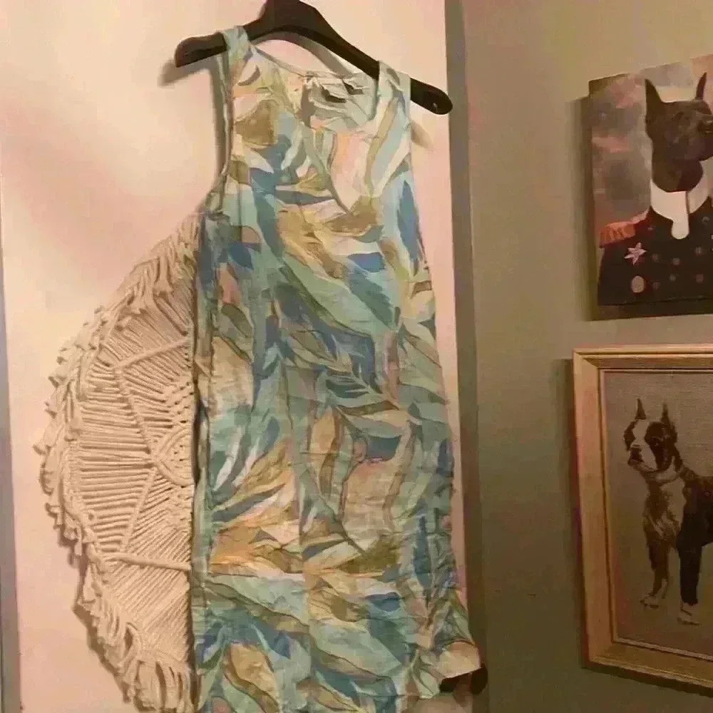 Rachel Zoe linen dress with pockets and we worn  size small